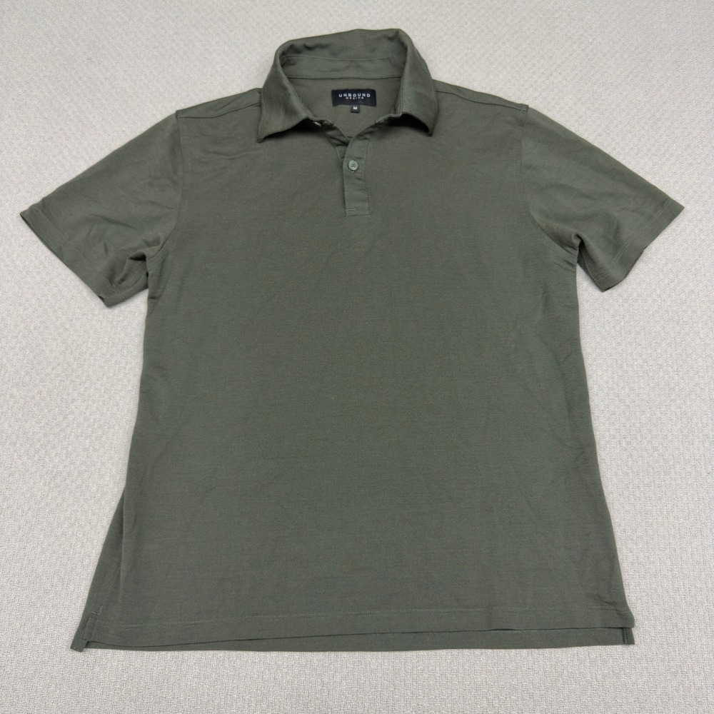 Unbound Merino Polo Shirt Mens Medium Green Wool Blend Minimalist Outdoor